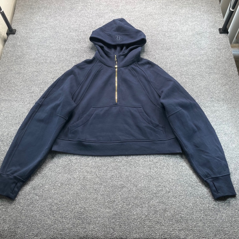 Lululemon Scuba Oversized Half-Zip Hoodie Women's M/L Navy Gold